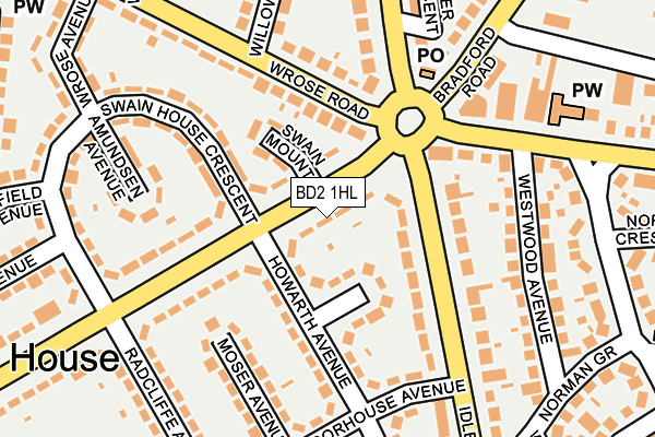 BD2 1HL map - OS OpenMap – Local (Ordnance Survey)
