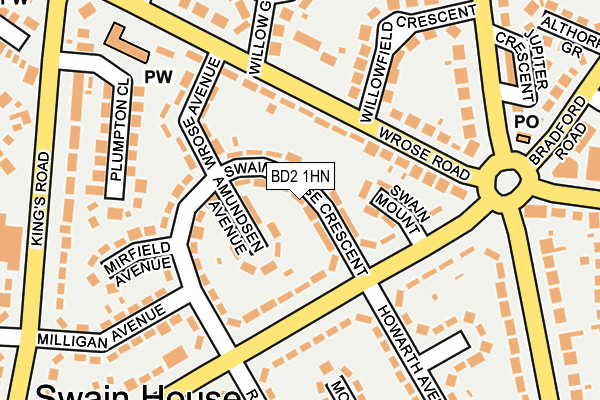 BD2 1HN map - OS OpenMap – Local (Ordnance Survey)
