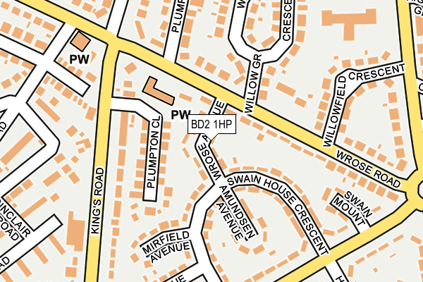 BD2 1HP map - OS OpenMap – Local (Ordnance Survey)