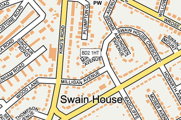 BD2 1HT map - OS OpenMap – Local (Ordnance Survey)