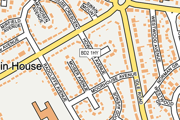 BD2 1HY map - OS OpenMap – Local (Ordnance Survey)