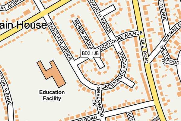 BD2 1JB map - OS OpenMap – Local (Ordnance Survey)