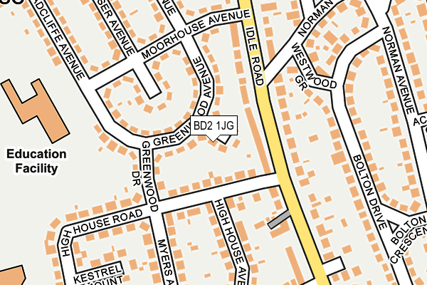 BD2 1JG map - OS OpenMap – Local (Ordnance Survey)