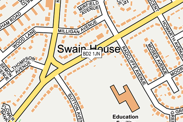 BD2 1JN map - OS OpenMap – Local (Ordnance Survey)