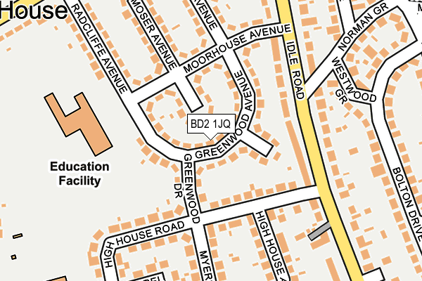BD2 1JQ map - OS OpenMap – Local (Ordnance Survey)