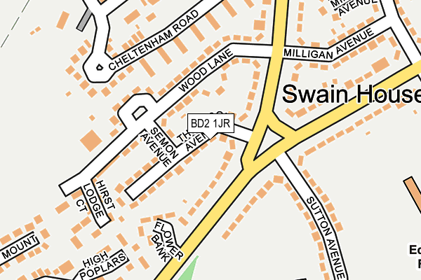 BD2 1JR map - OS OpenMap – Local (Ordnance Survey)