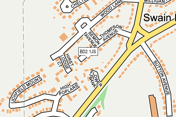 BD2 1JS map - OS OpenMap – Local (Ordnance Survey)