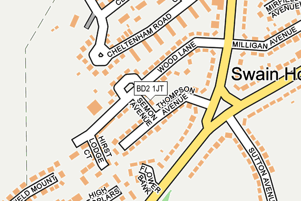 BD2 1JT map - OS OpenMap – Local (Ordnance Survey)