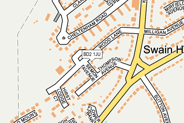 BD2 1JU map - OS OpenMap – Local (Ordnance Survey)