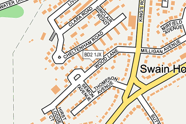 BD2 1JX map - OS OpenMap – Local (Ordnance Survey)