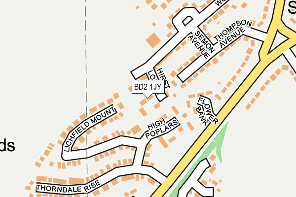 BD2 1JY map - OS OpenMap – Local (Ordnance Survey)