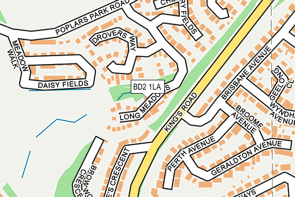 BD2 1LA map - OS OpenMap – Local (Ordnance Survey)