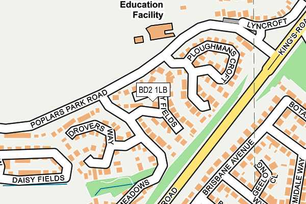 BD2 1LB map - OS OpenMap – Local (Ordnance Survey)