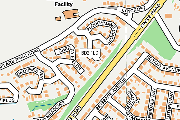 BD2 1LD map - OS OpenMap – Local (Ordnance Survey)