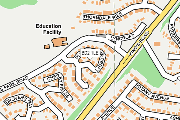 BD2 1LE map - OS OpenMap – Local (Ordnance Survey)