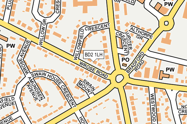 BD2 1LH map - OS OpenMap – Local (Ordnance Survey)