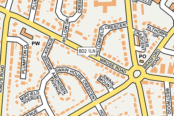 BD2 1LN map - OS OpenMap – Local (Ordnance Survey)