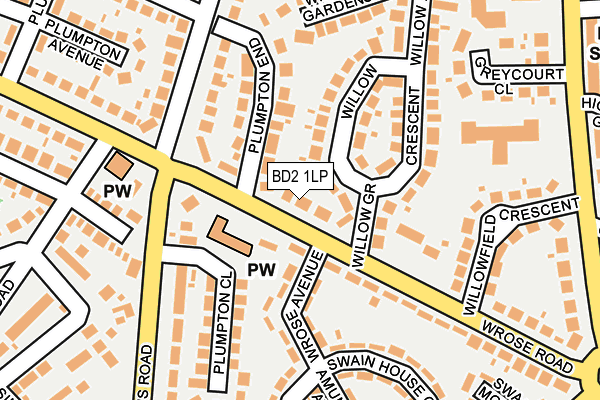 Map of P & L INDUSTRIAL ROOFING LTD at local scale