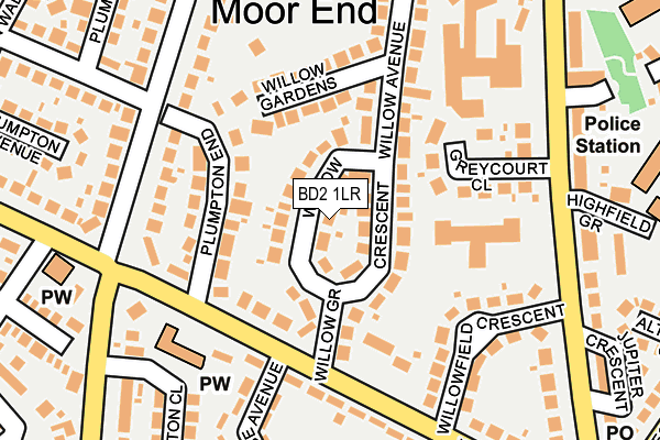 BD2 1LR map - OS OpenMap – Local (Ordnance Survey)