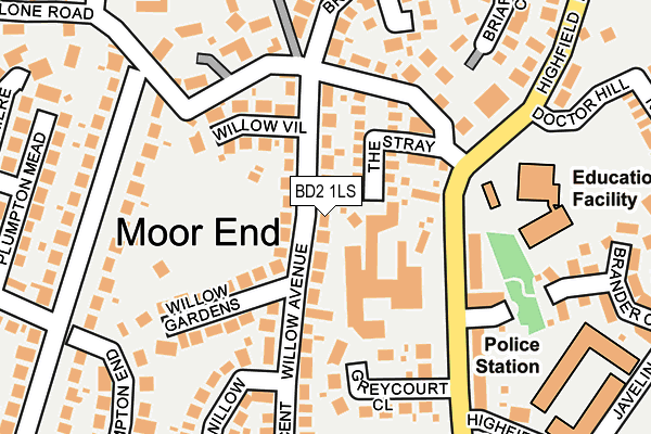 BD2 1LS map - OS OpenMap – Local (Ordnance Survey)