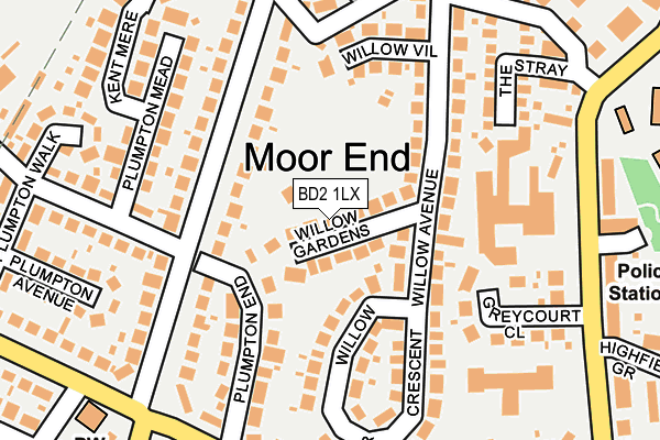 BD2 1LX map - OS OpenMap – Local (Ordnance Survey)