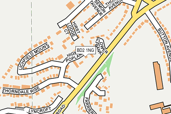 BD2 1NG map - OS OpenMap – Local (Ordnance Survey)