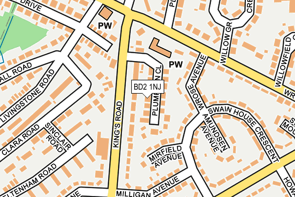 BD2 1NJ map - OS OpenMap – Local (Ordnance Survey)
