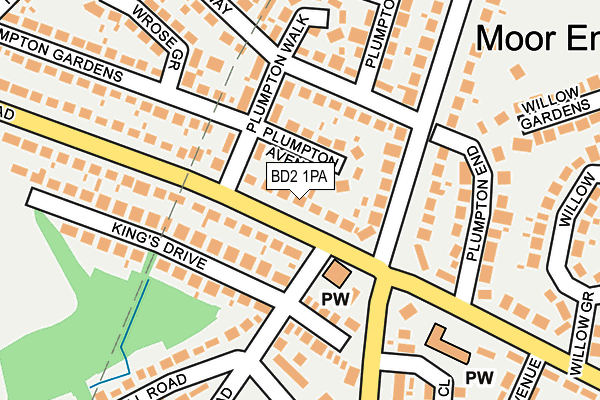BD2 1PA map - OS OpenMap – Local (Ordnance Survey)