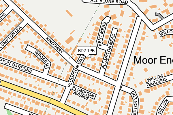 BD2 1PB map - OS OpenMap – Local (Ordnance Survey)