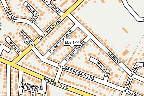 BD2 1PP map - OS OpenMap – Local (Ordnance Survey)