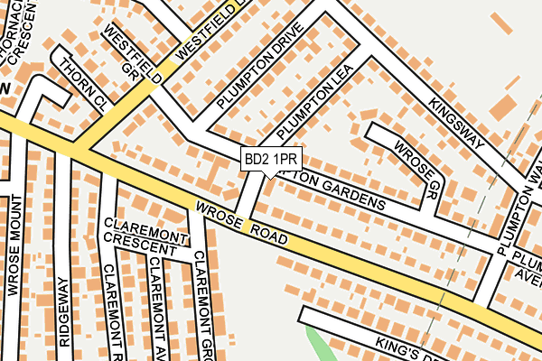 BD2 1PR map - OS OpenMap – Local (Ordnance Survey)