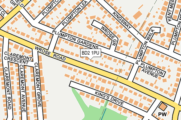 BD2 1PU map - OS OpenMap – Local (Ordnance Survey)