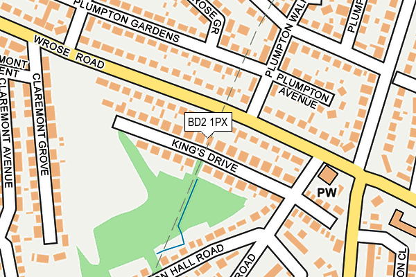 BD2 1PX map - OS OpenMap – Local (Ordnance Survey)