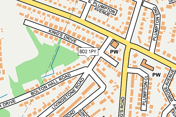 BD2 1PY map - OS OpenMap – Local (Ordnance Survey)