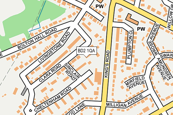 BD2 1QA map - OS OpenMap – Local (Ordnance Survey)