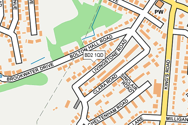 BD2 1QD map - OS OpenMap – Local (Ordnance Survey)