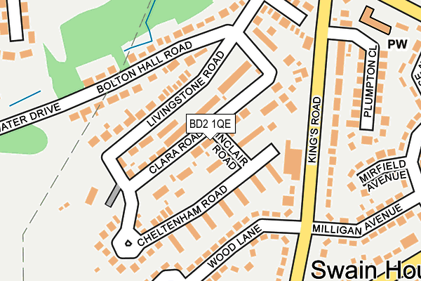 BD2 1QE map - OS OpenMap – Local (Ordnance Survey)