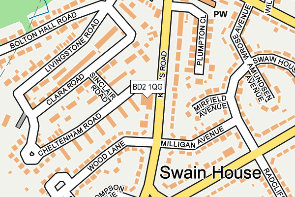 BD2 1QG map - OS OpenMap – Local (Ordnance Survey)