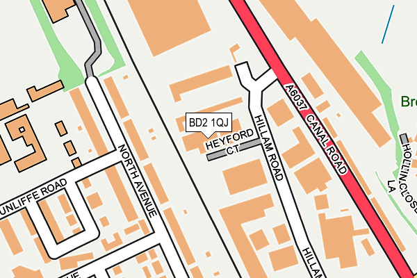 BD2 1QJ map - OS OpenMap – Local (Ordnance Survey)