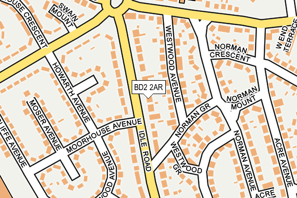 BD2 2AR map - OS OpenMap – Local (Ordnance Survey)