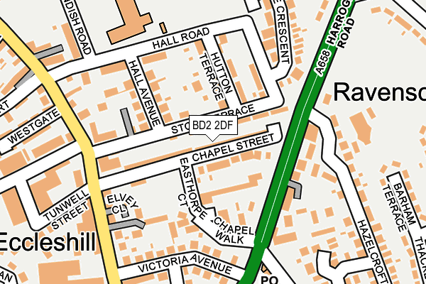 BD2 2DF map - OS OpenMap – Local (Ordnance Survey)