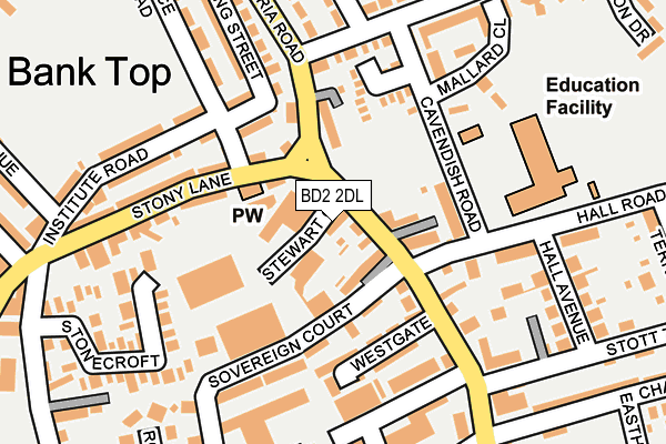 BD2 2DL map - OS OpenMap – Local (Ordnance Survey)