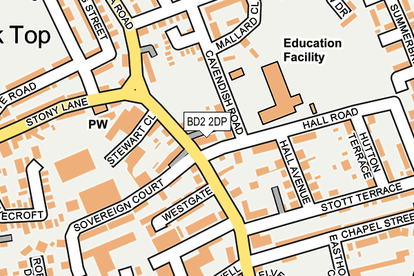 BD2 2DP map - OS OpenMap – Local (Ordnance Survey)