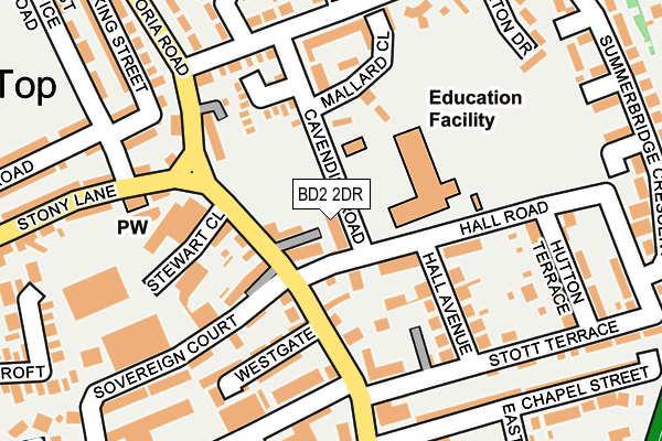 BD2 2DR map - OS OpenMap – Local (Ordnance Survey)