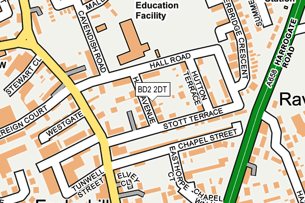 BD2 2DT map - OS OpenMap – Local (Ordnance Survey)