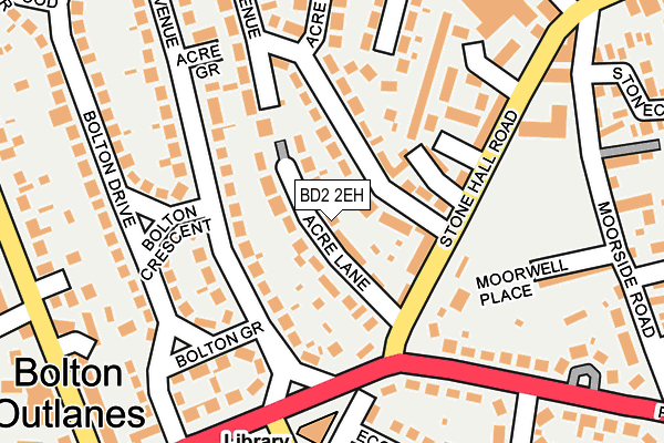 BD2 2EH map - OS OpenMap – Local (Ordnance Survey)