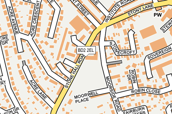 BD2 2EL map - OS OpenMap – Local (Ordnance Survey)