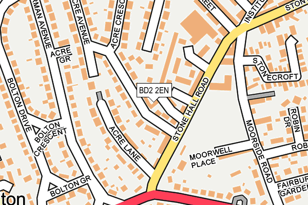 BD2 2EN map - OS OpenMap – Local (Ordnance Survey)