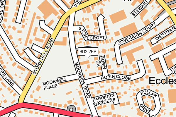 BD2 2EP map - OS OpenMap – Local (Ordnance Survey)