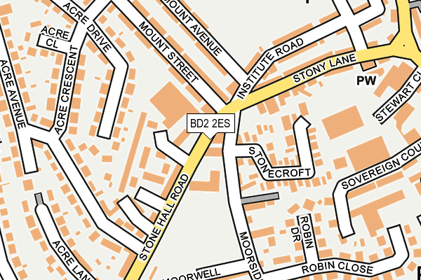 BD2 2ES map - OS OpenMap – Local (Ordnance Survey)